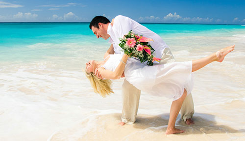 Un mariage célébré sur île maurice en 2022